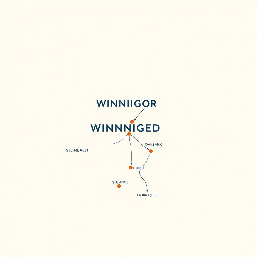 Service area map of southern Manitoba